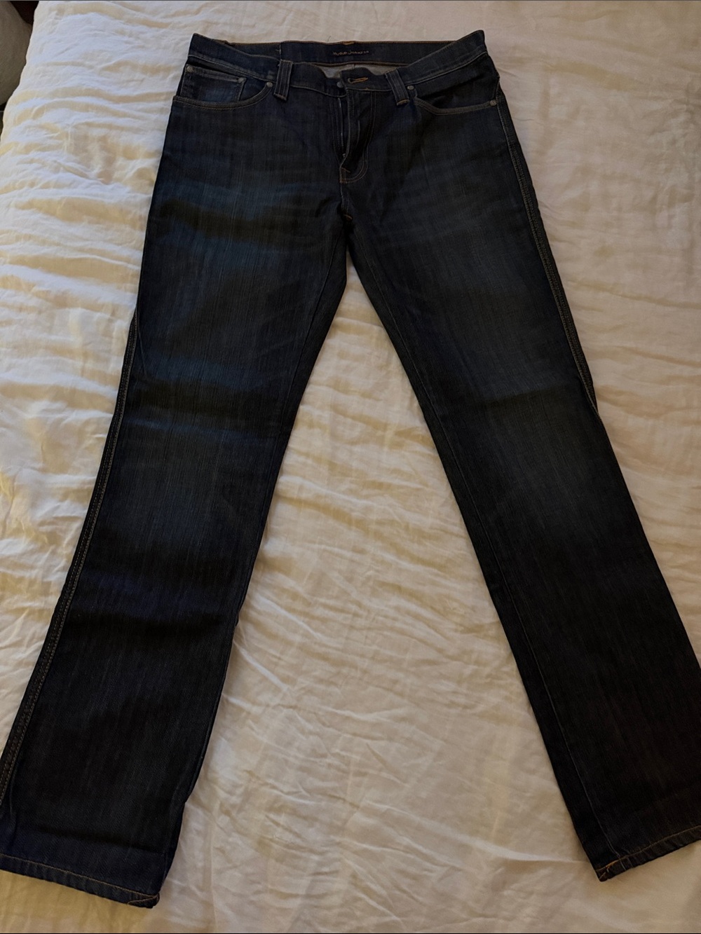 Nudie Jeans Dark Indigo Straight-Leg Jeans 34 x 34